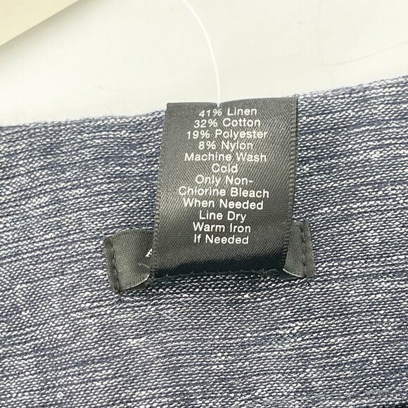 Ann Taylor Linen Blend Navy A-Line Skirt Size 10 Pleated Old Money Academia - Picture 3 of 13